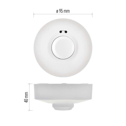 Mikrovlnný senzor (pohybové čidlo) IP20 1200W, biely