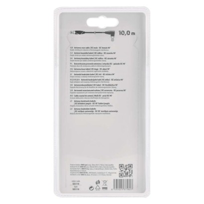 Antennen-Koaxialkabel, geschirmt 10m - Winkelstecker