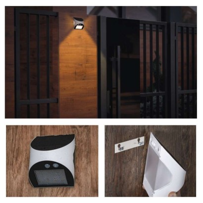 EMOS LED SOLAR lámpatest LUMI PIR, 240lm IP54 természetes fehér