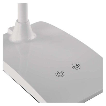 LED stolná lampa Eddy, biela