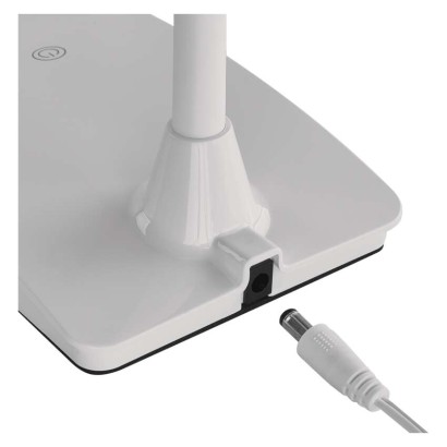 LED stolná lampa Eddy, biela