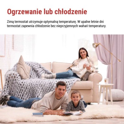 Programowalny termostat pokojowy, przewodowy z OpenTherm, P56A01