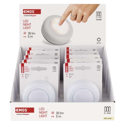 EMOS LED éjjeli fény 4LED 3× AAA 10 db, box