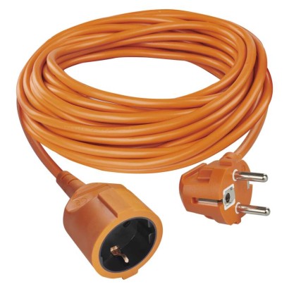 Pagarinātājs, 10 m / 1 kontaktligzda / oranžs / PVH / 250 V / 1,5 mm2