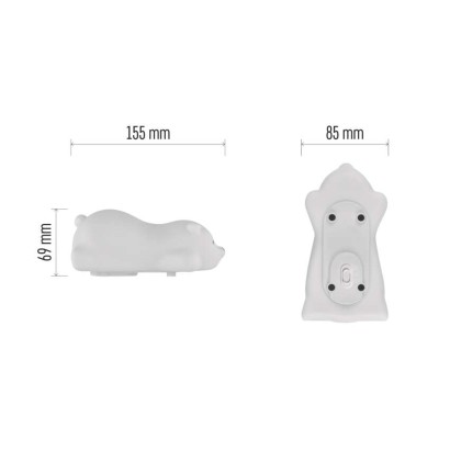 EMOS LED éjjeli fény medve P3325, tölthető