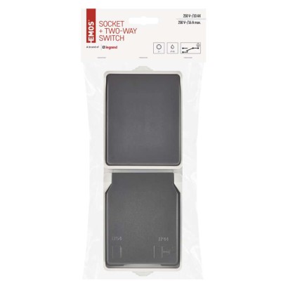 EMOS Aljzat és váltókapcsoló IP44 SCHUKO