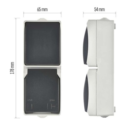 EMOS Aljzat és váltókapcsoló IP44 SCHUKO