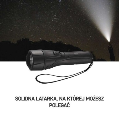 Latarka LED 1W plastikowa 2x AA