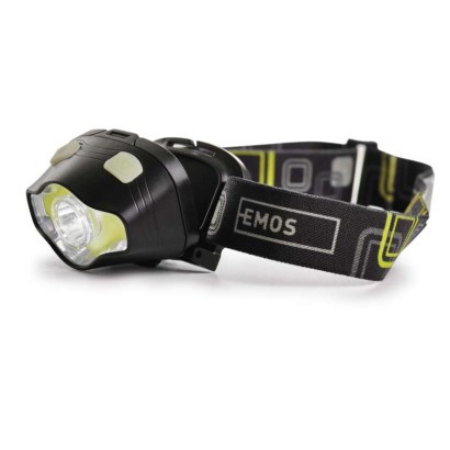 COB LED + LED čelovka P3536, 220 lm, 100 m, 3x AAA