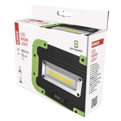 COB LED uzlādējama lampa darbam P4534, 600 lm, 3000 mAh