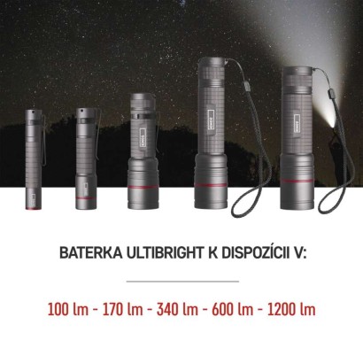CREE LED nabíjacie kovové svietidlo Ultibright 80, 600lm