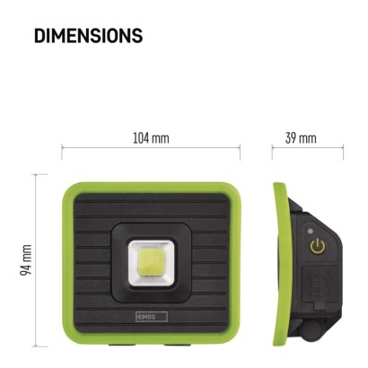 LED nabíjecí pracovní reflektor P4539, 1000 lm