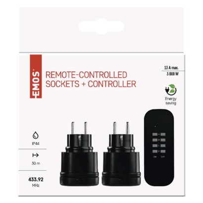 Nuotoliniu būdu valdomi lizdai IP44 