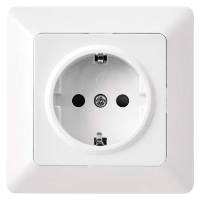 Viena kontaktligzda, balta