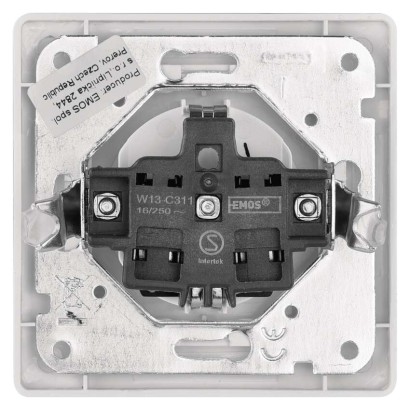 Viena kontaktligzda, balta