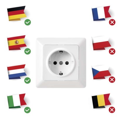 Viena kontaktligzda, balta