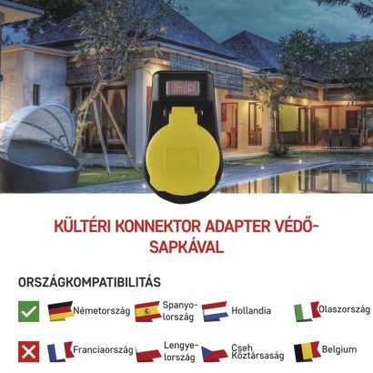 EMOS Kapcsolható aljzat IP44 