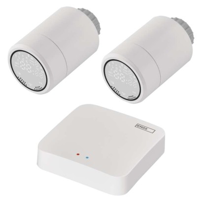 Zestaw GoSmart: 2x cyfrowa głowica termostatyczna P5630S ZigBee, 1x ZigBee bramka