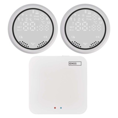 Zestaw GoSmart: 2x cyfrowa głowica termostatyczna P5630S ZigBee, 1x ZigBee bramka