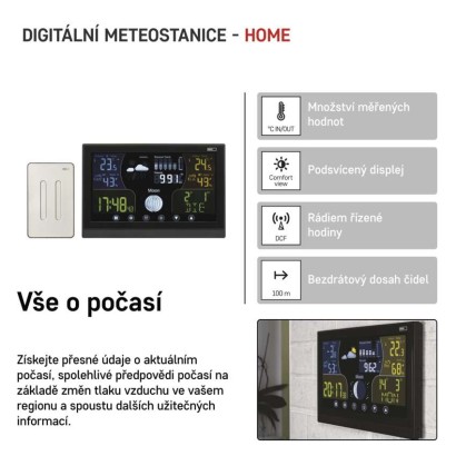 Domácí bezdrátová meteostanice E6018