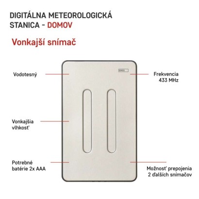 Domáca bezdrôtová meteostanica E6018