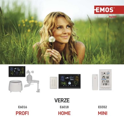 Bezdrátová meteostanice profi E6016 s anemometrem