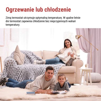 Programowalny termostat pokojowy, przewodowy z OpenTherm, P56A02