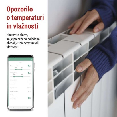 GoSmart digitalni termometer s hidrometrom, brezžični senzor, datum, ZigBee EGS0101