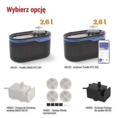 Poidło Pet Care, 2,6 l, szare