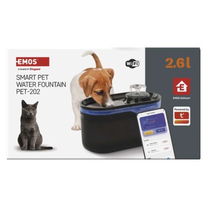 GoSmart ūdens strūklaka Pet Care, 2,6 l, pelēka, Wi-Fi