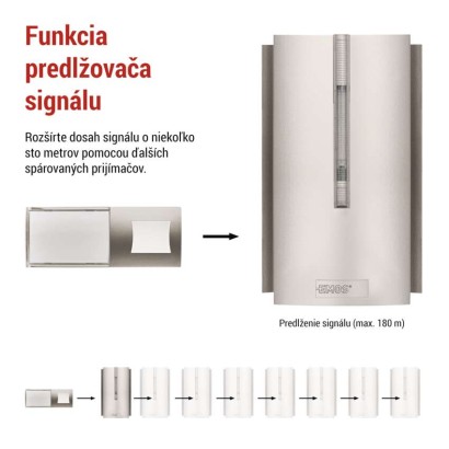 Domový bezdrôtový zvonček P5760N do zásuvky, možnosť predĺženia signálu