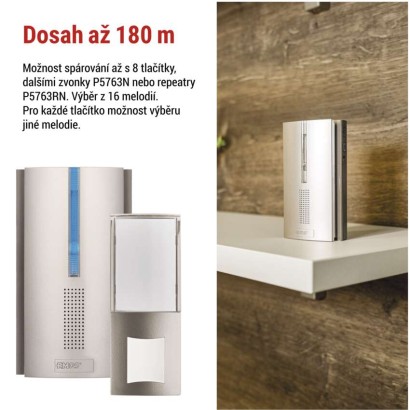 Domovní bezdrátový prodlužovač signálu pro P5760N a P5763N na 3x AA