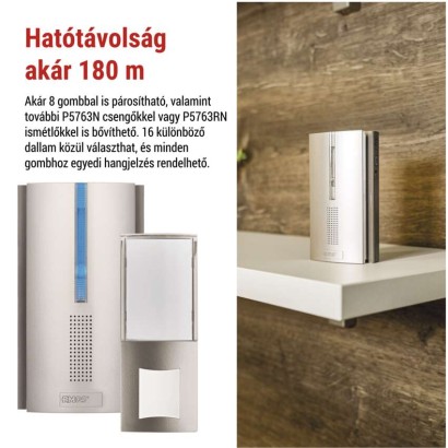 Jelerősítő vezetéknélküli csengőhöz P5760N és P5763N, 3× AA