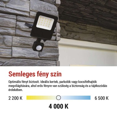 EMOS VISIO LED reflektor 30 W mozgásérzékelővel IP54 term. fehér