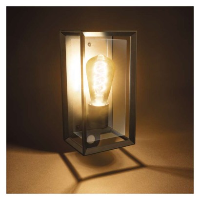 Vrtna stenska svetilka MALVA s PIR senzorjem,  13 x 12,5 x 28 cm, 1 x E27, 15 W