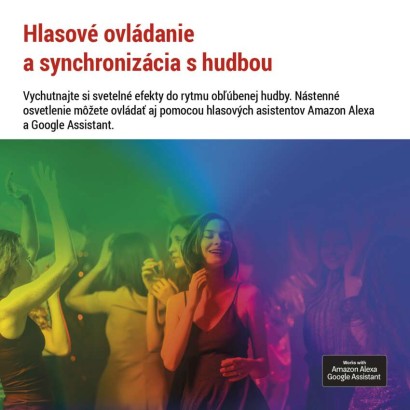 GoSmart LED svietidlo Hexagon, štartovací sada, 10 dielov, 19 W, RGBIC stmievateľné, WiFi