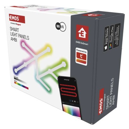 GoSmart LED gaismeklis Lines balts, 9 daļas, 34 W, RGBIC dimmējams, WiFi