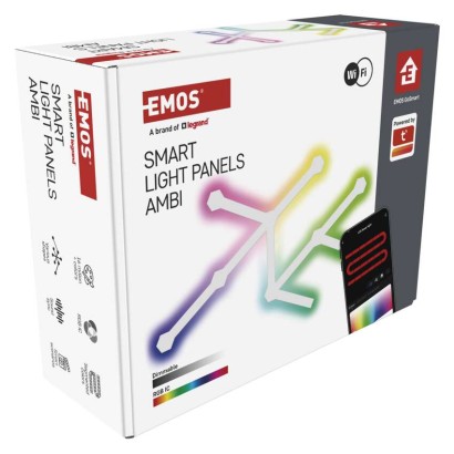 GoSmart LED gaismeklis Lines balts, 9 daļas, 34 W, RGBIC dimmējams, WiFi