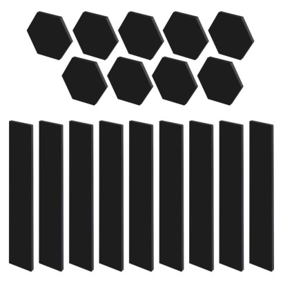 GoSmart LED svítidlo Lines černé, 9 dílů, 34 W, RGBIC stmívatelné, WiFi