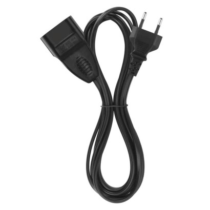 Przedłużacz 3 m / 1 gniazdo / czarny / PVC / 0,75 mm2