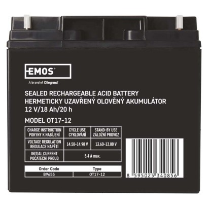 Bezúdržbový olovený akumulátor 12 V/18 Ah