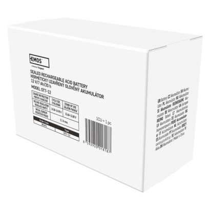 Bezúdržbový olovený akumulátor 12 V/7 Ah, faston 4,7 mm