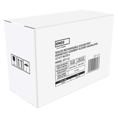 Bezúdržbový olovený akumulátor 12 V/7 Ah, faston 4,7 mm