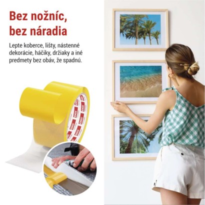 Dvojstranná DUCT páska 50 mm / 10 m, priehľadná