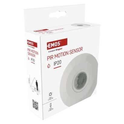 PIR senzor (pohybové čidlo) IP20 2000W, biely