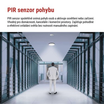 PIR senzor (pohybové čidlo) IP20 1200W, bílý
