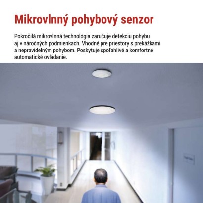 MW senzor (pohybové čidlo) IP20 2000W, biely