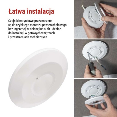 Czujnik mikrofalowy (czujnik ruchu) IP20 2000W, biały