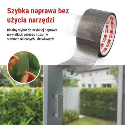 Taśma do naprawy moskitier 50 mm / 2 m, przezroczysta