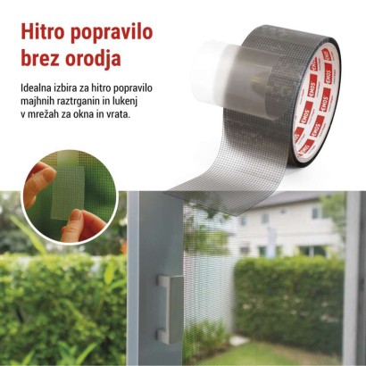 Trak za popravilo mreže proti žuželkam 50 mm / 2 m, prozoren